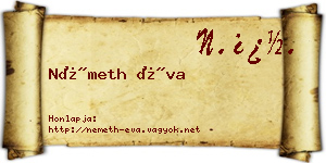 Németh Éva névjegykártya